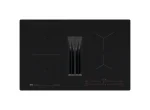 Aeg TH84CB0BSZ serie 6000 piano cottura a induzione con cappa integrata, cm. 83, 4 zone, estrazione 650 m³/h, bridge, vetroceramica nero opaco, saphir matt