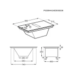 Aeg TH84CB0BSZ serie 6000 piano cottura a induzione con cappa integrata, cm. 83, 4 zone, estrazione 650 m³/h, bridge, vetroceramica nero opaco, saphir matt - immagine 7