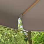 Ombrellone da Giardino con Doppio Tettuccio, in Bambù e Poliestere, Ø325x250 cm, Grigio - immagine 9