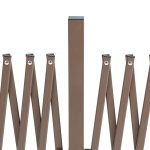 Recinzione Estensibile Autoportante in Acciaio e Alluminio, Larghezza 52-405 cm, Marrone scuro - immagine 8
