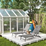 Set 2 Sdraio da Giardino Pieghevoli con Schienale Regolabile su 4 Livelli e Cuscino, Grigio - immagine 8