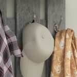 Set Mobile da Ingresso con Appendiabiti a 6 Ganci, Mobile Scarpiera con Cassetto e Specchio, Grigio - immagine 9