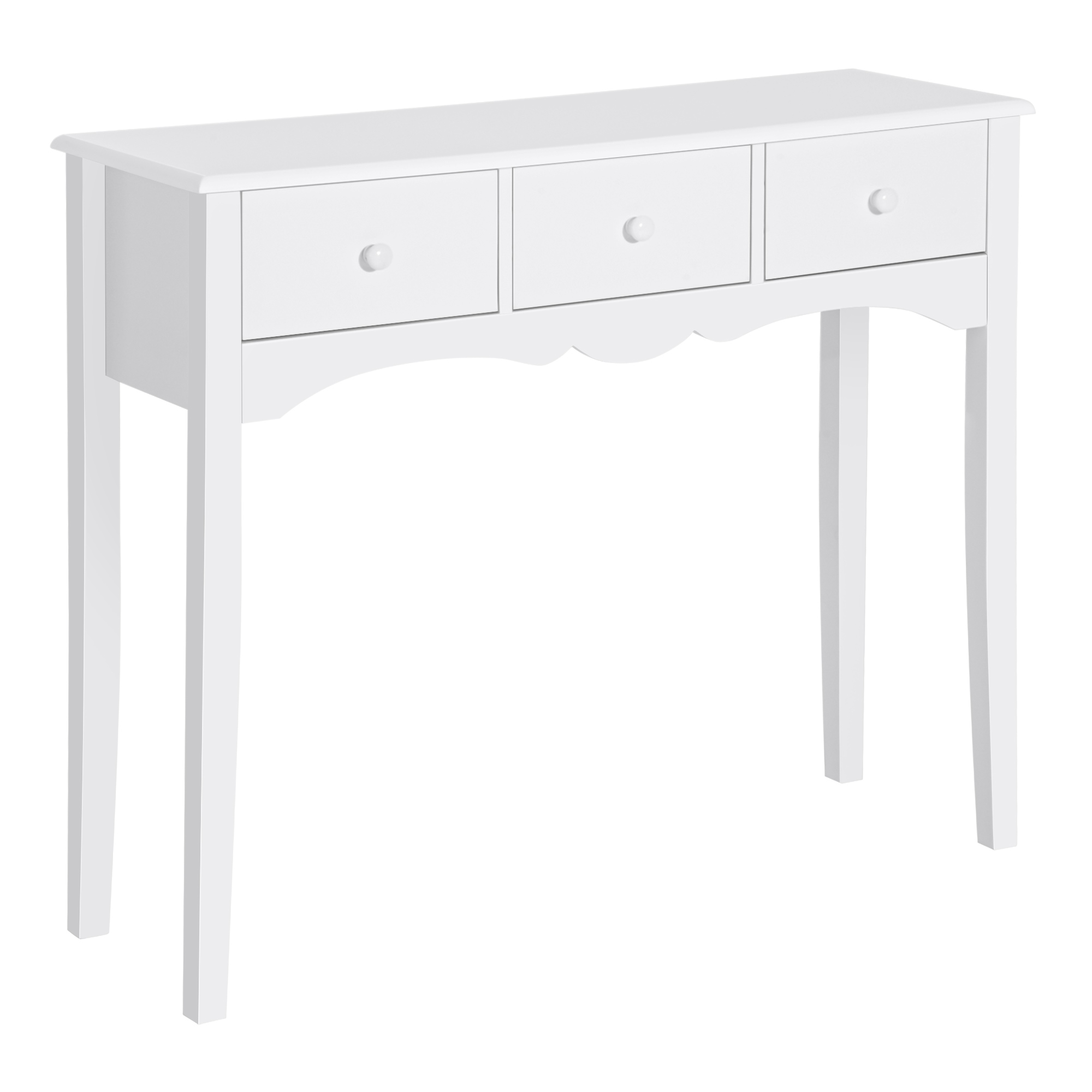 8A8bd619363c4e553.jpg Tavolo Consolle Moderno da Ingresso in MDF con 3 Cassetti, 100x32x85 cm, Bianco - immagine 1