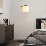 Lampada da Terra LED Dimmerabile con Telecomando, 11 Temperature e 11 Luminosità, Timer 60 Minuti, Nero - immagine 2
