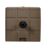 Base per Ombrellone da Giardino Riempibile con Maniglia in HDPE e Acciaio, 49x49x36.5 cm, Marrone - immagine 9