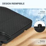 Basamento per Ombrellone set 4 Pezzi Impilabili con Maniglie Integrate, in HDPE, 99.7x99.7x8.3 cm, Nero - immagine 5