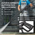Idropulitrice ad Alta Pressione 1600W con Ugello Regolabile e Kit Pulizia, 35x28x65 cm, Blu e Nero - immagine 6