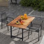Set 2 Sedie da Giardino Impilabili con Seduta Traspirante, in Alluminio e Textilene, 56x58x89 cm, Grigio Carbone - immagine 9