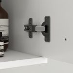 Mobile Bagno Sospeso con Lavabo, Armadietto a 2 Ante con Cerniere Ammortizzate, 61x40x50cm, Bianco Lucido - immagine 9