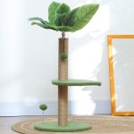Albero per Gatti con Palo Tiragraffi, Piattaforme e Palline, in Peluche e Truciolato, Ø40x83 cm, Verde - immagine 7