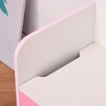 Panca Contenitore con Schienale in Legno per Bambini da 3-6 Anni, 60x30x50 cm, Rosa - immagine 9