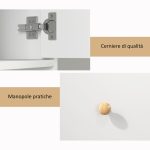 Colonna Bagno Salvaspazio con 2 Armadietti, 3 Ripiani Aperti e Cassetto, in Legno, 20x20x178 cm, Bianco - immagine 7