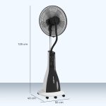 Ventilatore a Nebulizzazione da 3L a 3 Modalità e 3 Velocità, in Plastica e Metallo, 50x40x125 cm, Bianco e Nero - immagine 3