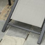 Set di 2 Lettini Prendisole e Tavolino con Piano in Vetro, 59x169x66 cm, Grigio - immagine 9