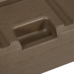 Base per Ombrellone da Giardino Riempibile con Maniglia in HDPE e Acciaio, 49x49x36.5 cm, Marrone - immagine 8