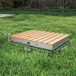 Doccia da Giardino Portatile con Altezza Fino a 4 m e Getti d'Acqua Regolabili, 70x55 cm, Legno - immagine 3