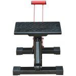 Cavalletto Alzamoto ad Altezza Regolabile con Manovella, in Acciaio e Gomma, 28x17.5x24.5-35.5 cm, Nero e Rosso - immagine 7