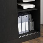 Armadietto da Ufficio a 3 Ripiani con 2 Chiavi di Sicurezza e Ante Scorrevoli, 80x40x120 cm, Nero - immagine 8