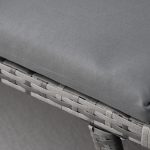 Divano da Giardino 2 Posti in Rattan con Imbottitura e Braccioli Ribaltabili, 129x63x67cm, Grigio - immagine 8