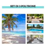 Set di 2 Lettini Prendisole e Tavolino con Piano in Vetro, 59x169x66 cm, Grigio - immagine 7