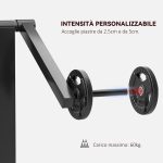 Panca Romana 2 in 1 per Curl e Tricipiti con Sedile a 5 Livelli e 25 Regolazioni, Nero - immagine 7