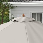 Ombrellone da Giardino con Doppio Tettuccio, in Bambù e Poliestere, Ø325x250 cm, Grigio - immagine 8