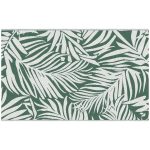 Tappeto Esterno per Balcone e Terrazza Reversibile con Fantasia a Foglie, 152x243 cm, Verde e Bianco