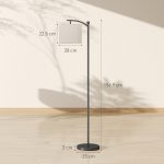Lampada da Terra LED Dimmerabile con Telecomando, 11 Temperature e 11 Luminosità, Timer 60 Minuti, Nero - immagine 3