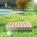 Doccia da Giardino Portatile con Altezza Fino a 4 m e Getti d'Acqua Regolabili, 70x55 cm, Legno - immagine 6