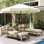 Ombrellone da Giardino con Doppio Tettuccio, in Legno di Bambù e Poliestere, Ø325x250 cm, Beige - immagine 8