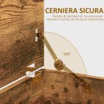 Panca Contenitore Capacità 120 kg per Camera da Letto e Ingresso, in Legno, 100x40x40 cm, Marrone - immagine 5