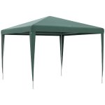 Gazebo da Giardino 3x3 m e Portatile con Copertura Anti UV, Verde
