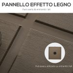 Base per Ombrellone da Giardino Riempibile con Maniglia in HDPE e Acciaio, 49x49x36.5 cm, Marrone - immagine 7