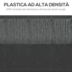 Base per Ombrellone da Giardino 3.5 m con Maniglie, in HDPE e Acciaio, 49x49x36.5 cm, Nero - immagine 6