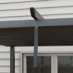 Pergola Gazebo 4x3 m con 8 Fori di Drenaggio, in Alluminio, Metallo e Poliestere, Grigio Scuro - immagine 9
