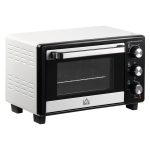 Fornetto Elettrico 16L Temperatura Regolabile e Timer, 3 Metodi di Cottura e Accessori, 1400W, Bianco