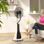 Ventilatore a Nebulizzazione da 3L a 3 Modalità e 3 Velocità, in Plastica e Metallo, 50x40x125 cm, Bianco e Nero - immagine 2