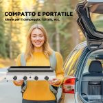 Piastra Barbecue a Gas con 4 Bruciatori da 2.4kw e Piano Antiaderente, 77x44.5x19cm, Argento - immagine 6