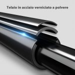 Set 2 Barre per Dip Regolabile su 4 Altezze con Maniglie Antiscivolo in Acciaio, 70x50x80-105 cm, Nero - immagine 7