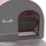 Lettiera per Gatti Chiusa con Filtri, Paletta e Vassoio, Struttura in PP, 43x44x47cm, Rosa - immagine 7