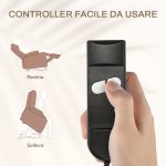 Poltrona Relax Alzapersona con 8 Punti Massaggio, Reclinazione a 135° e 2 Telecomandi, Marrone - immagine 7