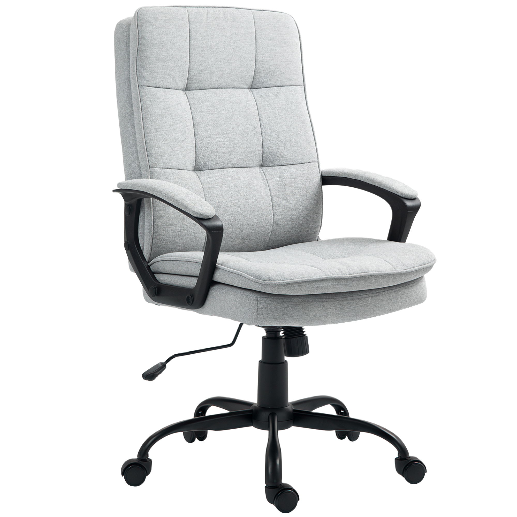 a8S22f198f0066a40.jpg Sedia da Ufficio Ergonomica con Schienale Alto, Altezza Regolabile e Dondolo, Grigio - immagine 1