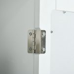 Specchio Bagno Contenitore con Anta Magnetica, Mobile Bagno con Specchio, Ripiano Regolabile, Bianco - immagine 9
