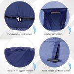 Tenda da Doccia Pop Up Impermeabile in Poliestere e Plastica, 100x100x185 cm, Blu Navy - immagine 5