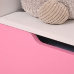 Panca Contenitore con Schienale in Legno per Bambini da 3-6 Anni, 60x30x50 cm, Rosa - immagine 7