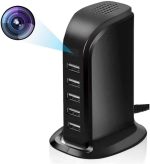 Caricatore USB Smart 5 Porte con Telecamera WiFi HD 1080P – Monitoraggio Remoto,