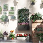 Fioriera Rialzata con Spalliera Decorativa per Rampicanti da Terra e Parete, 61x23x113 cm, Nero - immagine 7