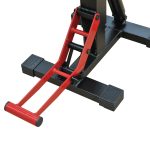 Cavalletto Alzamoto ad Altezza Regolabile con Manovella, in Acciaio e Gomma, 28x17.5x24.5-35.5 cm, Nero e Rosso - immagine 8