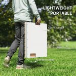 Doccia da Giardino Portatile con Altezza Fino a 4 m e Getti d'Acqua Regolabili, 70x55 cm, Legno - immagine 8
