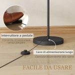 Lampada da Terra LED Dimmerabile con Telecomando, 11 Temperature e 11 Luminosità, Timer 60 Minuti, Nero - immagine 5